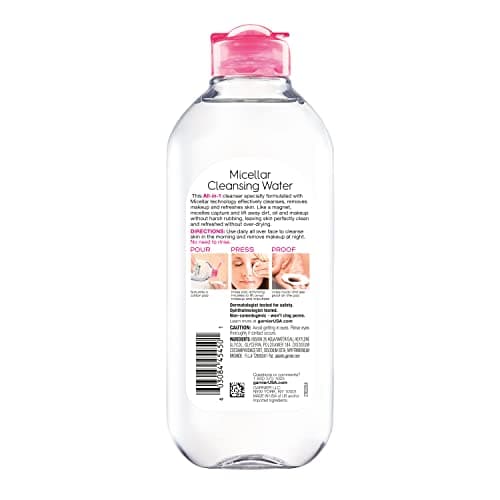 Garnier Micellar Water, Hydrating Facial Cleanser & Makeup Remover, Suitable for Sensitive Skin, Vegan, Cruelty Free, 13.5 Fl Oz (400mL), 1 Count - Image 2