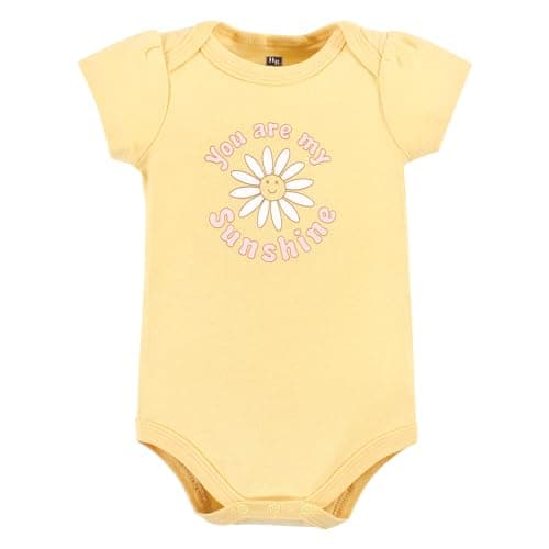 Hudson Baby Unisex Baby Cotton Bodysuits, Peace Love And Flowers, 3-6 Months - Image 5