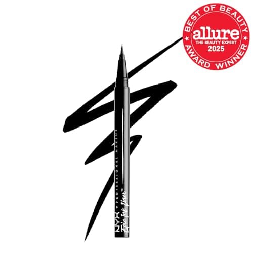 NYX PROFESSIONAL MAKEUP Epic Ink Liner, Waterproof Liquid Eyeliner - Black, Vegan Formula - Image 2