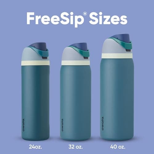 Owala FreeSip Insulated Stainless Steel Water Bottle with Straw, BPA-Free Sports Water Bottle, Great for Travel, 24 Oz, Denim - Image 5