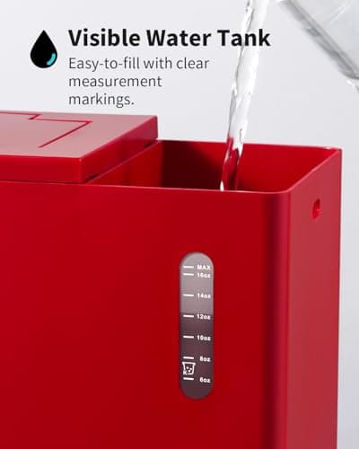 KIDISLE Hot & Iced Coffee Maker, K Cup Coffee Maker Compatible with Ground Coffee, Single-Serve Brewer with Bold Setting, Reusable Filter, Travel Mug Friendly, Compact & Quick Brew, Red - Image 5
