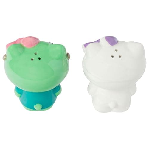 Silver Buffalo Sanrio Hello Kitty Halloween Ceramic Salt and Pepper Shaker Set, 5” L x 2” W x 3.5” H - Image 4