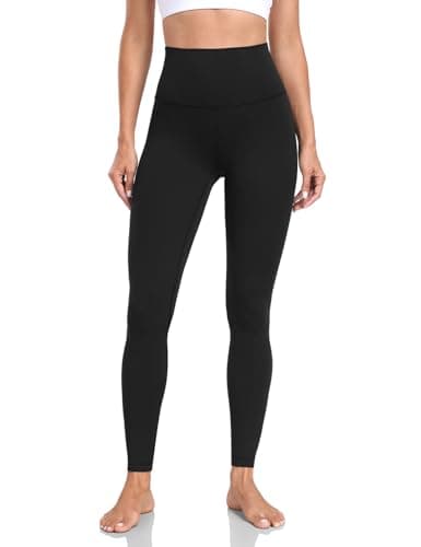 HeyNuts Yoga Pro Full Length Yoga Leggings for Women, Buttery Soft High Waisted Compression Workout Lounge Yoga Pants 28" Black S(4/6) - Image 3