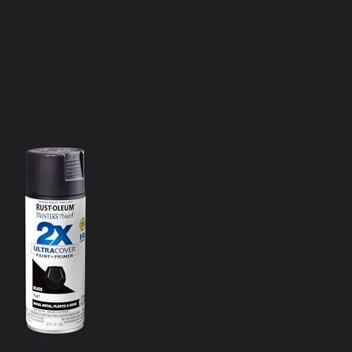 Rust-Oleum 334020 Painter's Touch 2X Ultra Cover Spray Paint, 12 oz, Flat Black - Image 2