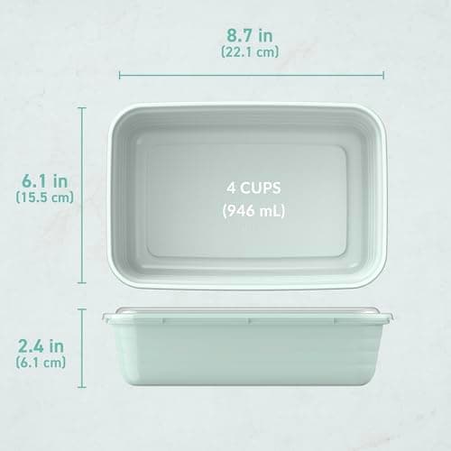 Bentgo Prep - 20-Piece 1-Compartment Reusable Meal Prep Containers with Lids, PFAS & BPA Free Materials, Durable, Microwave, Freezer, & Dishwasher Safe To Go Food Storage (Mint) - Image 7