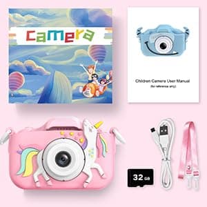 Goopow Kids Camera Toys for 3-8 Year Old Girls Boys,Children Digital Video Camcorder Camera with Cartoon Soft Cover, Best Chritmas Birthday Festival Gift for Kids - 32G SD Card Included - Image 8