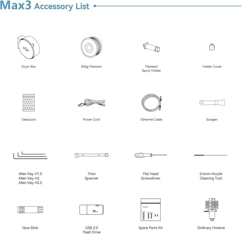 QIDI MAX3 3D Printer, High-Speed Large Size 3D Printers, 600mm/s Fast Print, Fully Auto Leveling, 65℃ Chamber Heat, All-Around & High Precision Industrial Grade, Large Printing Size 12.8×12.8×12.4" - Image 7