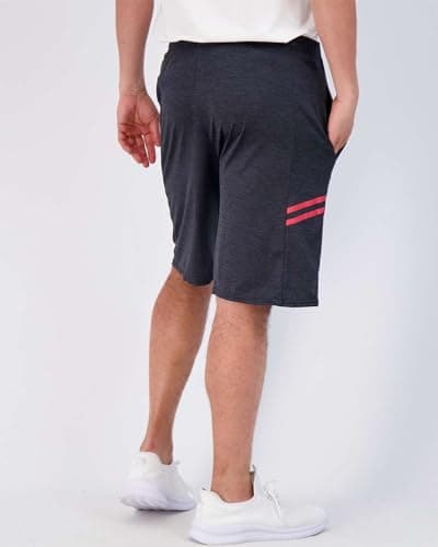 Real Essentials Men’s 5 Pack: 9" Dry-Fit Shorts – Athletic Gym, Workout, Basketball, Running, Casual Lounge Active Pockets, Set 6, L - Image 3