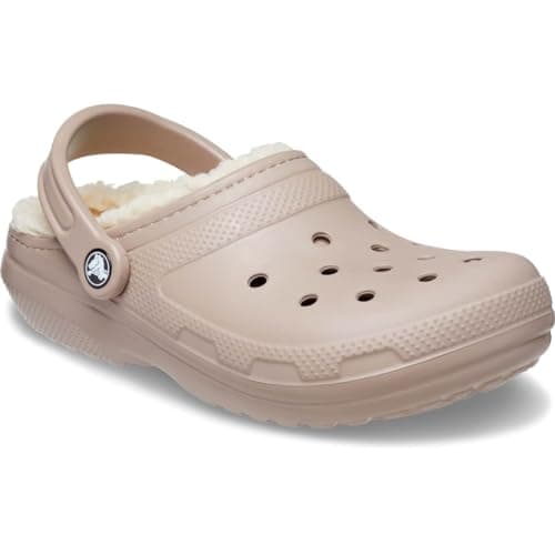 Crocs Unisex Men's and Women's Classic Lined Clog | Fuzzy Slippers, Mushroom/Bone, 12 Men/14 Women - Image 7