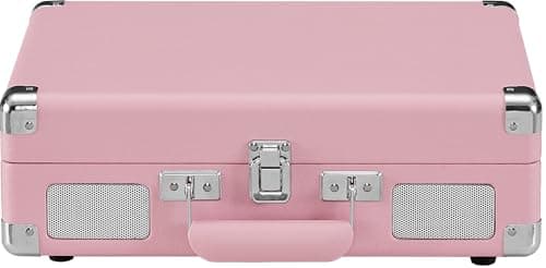 Crosley CR8005E-BH Cruiser Plus Record Player, Blush | 3-Speed Turntable, Bluetooth In / Out, Built-in Stereo Speakers, Isolated Internal Speakers Minimize Vibration - Image 4