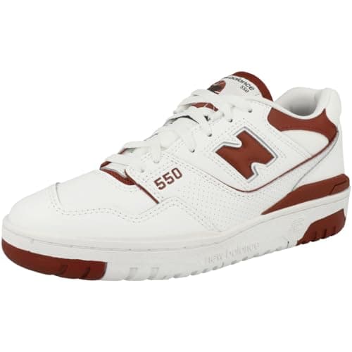 New Balance 550 Womens White Brick Red Size 9.5 - Image 4