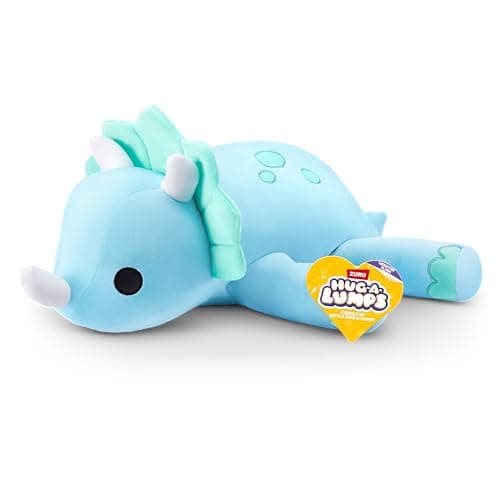 Hug-A-Lumps Dino(Delilah) Weighted Plush 3.3 Lbs, Cuddly, Squishy, Comfort Plush, Anti-Stress by ZURU