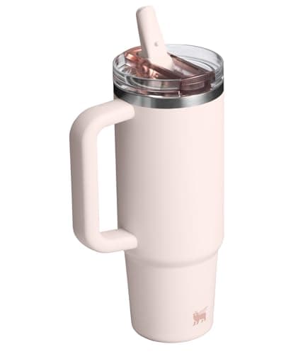 Stanley Quencher ProTour Flip Straw Tumbler with Leakproof Lid 30 oz | Built-In Straw & Handle | Cupholder Compatible for Travel | Insulated Stainless Steel Cup | BPA-Free | Rose Quartz - Image 3