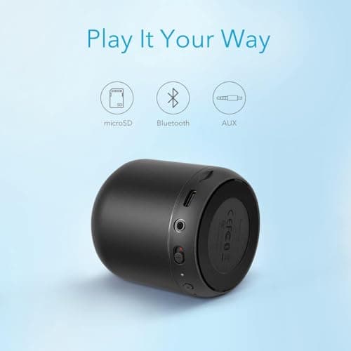 Soundcore Anker Mini, Super-Portable Bluetooth Speaker with FM Radio, 15-Hour Playtime, 66 ft Bluetooth Range, Enhanced Bass, Noise-Cancelling Microphone for Leisure and Work Use - Image 5