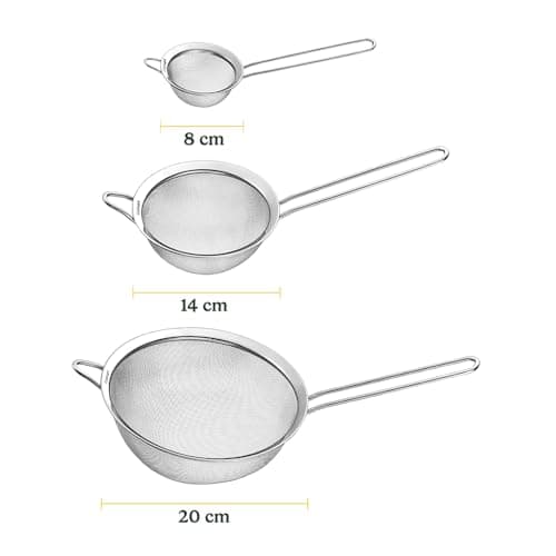 Cuisinart Mesh Strainers, 3 Count (Pack of 1) Set, CTG-00-3MS Silver - Image 2