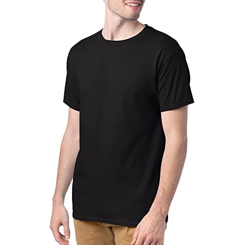 Hanes mens Essentials Short Sleeve T-shirt Value Pack (4-pack) athletic t shirts, Black, Large US - Image 5