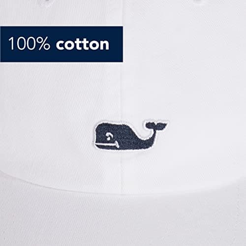 vineyard vines Men's Whale Logo Baseball Hat, White Cap, One Size - Image 4