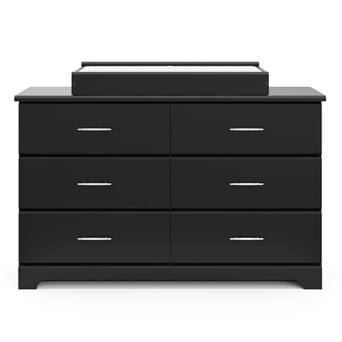Storkcraft Brookside 6-Drawer Dresser (Black) – GREENGUARD Gold Certified, Nursery & Kids Storage, Nursery Essentials, Kids Room Storage, Durable Bedroom Dresser - Image 12