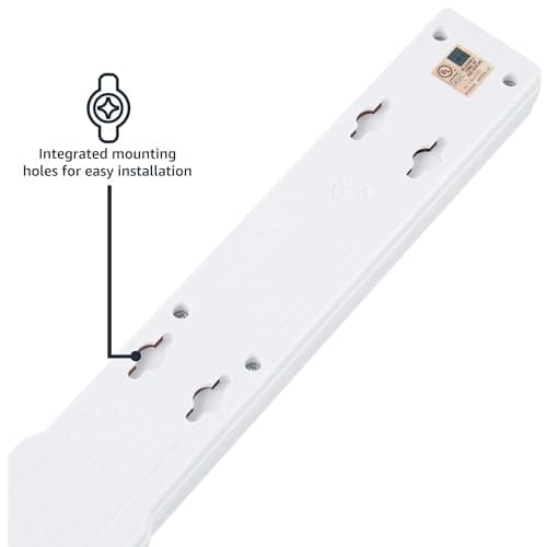 Amazon Basics Surge Protector Power Strip, 6-Outlet, 790 Joules, LED Indicator, 6ft Extension Cord, White - Image 3