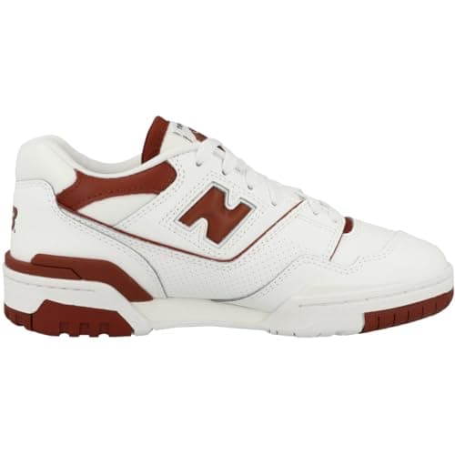 New Balance 550 Womens White Brick Red Size 9.5 - Image 3