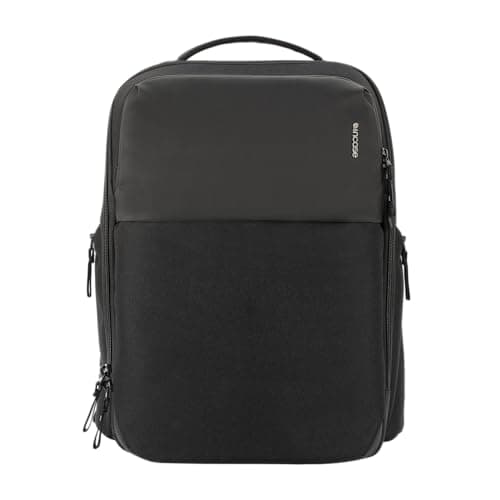 Incase A.R.C. Daypack 24L – Travel Backpack and Laptop Bag for School - Fits up to 16 inch Laptop - 4 Zippered Compartments, 2 Water Bottle Pockets - Commuter and College Backpack - Black