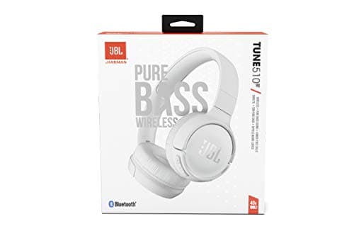 JBL Tune 510BT - Bluetooth headphones with up to 40 hours battery, microphone for call, foldable and comfortable, Android and iOs compatible (White) - Image 8