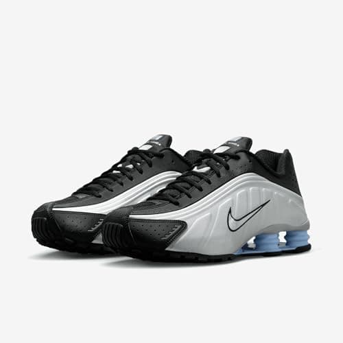 Nike Shox R4 Men's Shoes (HQ1988-004, Metallic Silver/Black/Psychic Blue/Metallic Silver) Size 11.5 - Image 5