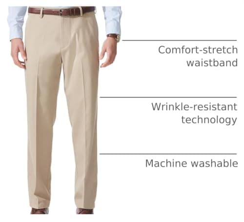 Dockers Men's Relaxed Fit Comfort Khaki Pants, British Khaki, 42W x 30L - Image 4