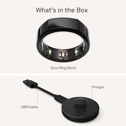 Oura Ring Gen3 Heritage - Black - Size 10 - Smart Ring - Size First with Oura Ring Gen3 Sizing Kit - Sleep Tracking Wearable - Heart Rate - Fitness Tracker - 5-7 Days Battery Life - Image 8