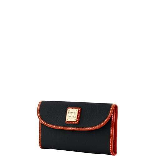 Dooney & Bourke Women's Continental Clutch in Pebble Grain Leather, Trifold Wallet with Multiple Card Holder, Black - Image 2
