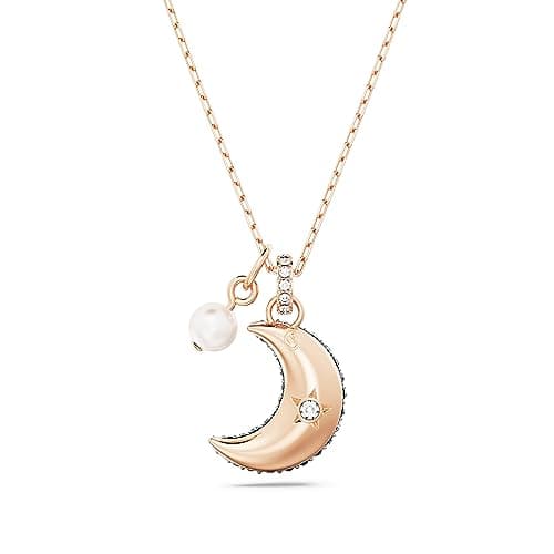 Swarovski Sublima pendant, Moon, Multicolored, Rose gold-tone Finished - Image 4