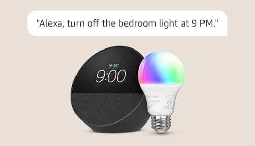 Echo Spot with Amazon Basics Smart Color Bulb - Image 7