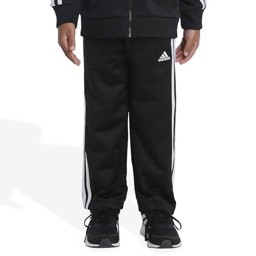 adidas Boys' Active Sports Athletic Tricot Jogger Pant, Iconic Adi Black, 14-16 Regular - Image 2