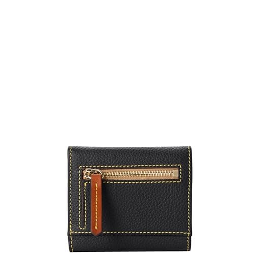 Dooney & Bourke Wallet, Pebble Grain Small Flap Credit Card Wallet - Black - Image 4