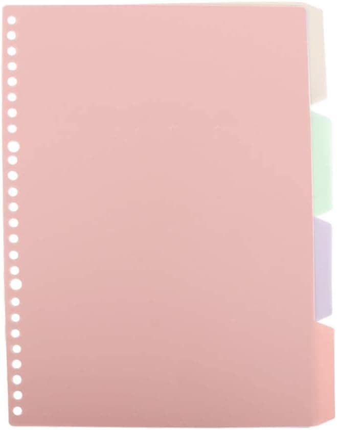 4Pcs/Set Multicolor Binder Dividers PVC Colored Insertable Index Page Tab Plastic Binder Index Dividers for Notebook Scrapbook Coil Book(A5) - Image 2