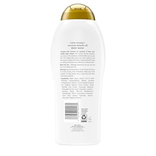 OGX Extra Creamy + Coconut Miracle Oil Ultra Moisture Body Wash, 19.5 Fl Oz - Image 4