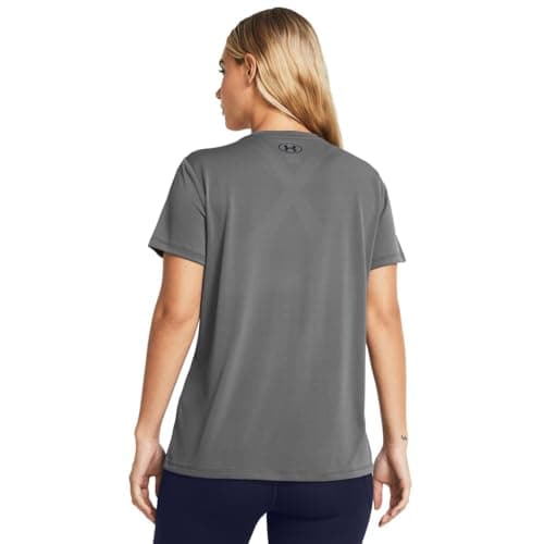 Under Armour Womens Tech Short Sleeve Crew, (025) Castlerock / / Black, Large - Image 2