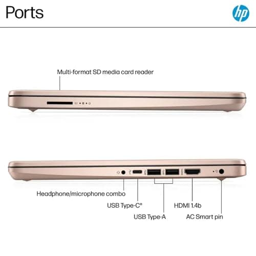 HP Rose Gold Ultrabook 14 Laptop with Free Microsoft 365 • 16GB RAM • Intel 4-Core CPU • 1.1TB Storage (64GB OnBoard w/ 64GB External + 1TB OneDrive) • Windows 11 w/o Earphones - Image 8