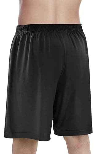 NY Threads Men's Athletic Shorts Quick Dry Loose-Fit Lightweight Running Workout Gym Shorts with Pockets, Large, Black - Image 4
