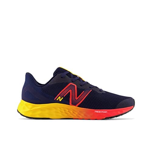 New Balance Fresh Foam Arishi V4 Lace-up Running Shoe, Team Navy/Electric Red/Egg Yolk, 5.5 US Unisex Big Kid - Image 2