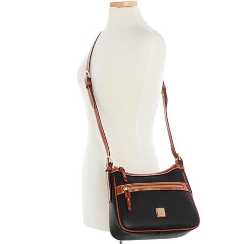 Dooney & Bourke Crossbody Bags for Women, Presley Pebble Grain Leather Crossbody Handbag with Adjustable Shoulder Strap - Black - Image 4