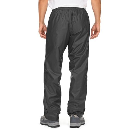 Men's Rain Pants Waterproof Rain Over Pants Windproof Hiking Pants for Outdoor Fishing Golf Motorcycle Cycling (1088 Black XL) - Image 2