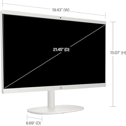 HP 2025 New 22 Inch All-in-One Desktop Computer • 12GB RAM • 256GB PCIe SSD • Intel CPU • Ultra-Quiet Design • Microsoft Office Trial • Wi-Fi 6 • White KB & Mouse • WOWPC Recovery USB • Windows 11 - Image 4