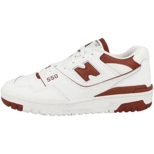 New Balance 550 Womens White Brick Red Size 9.5