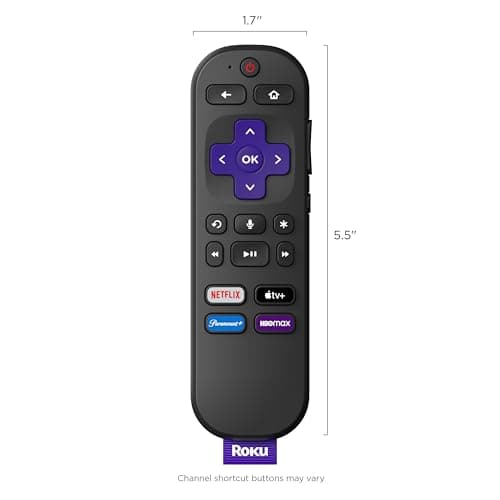 Roku Voice Remote | Replacement TV Remote Control with Voice Control, Simple Setup, & Pre-Set App Shortcuts - Compatible with Roku TV, Players, & Audio Devices - Image 8