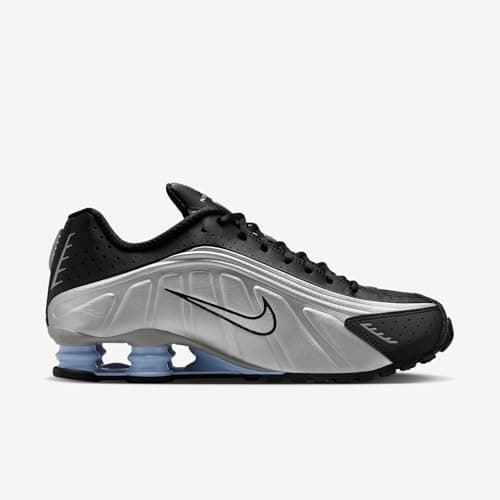 Nike Shox R4 Men's Shoes (HQ1988-004, Metallic Silver/Black/Psychic Blue/Metallic Silver) Size 11.5 - Image 3