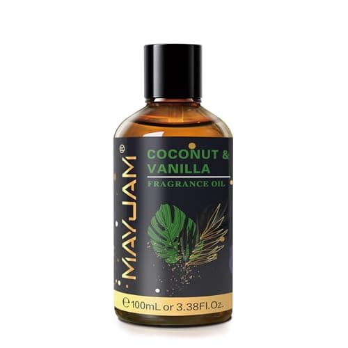 MAYJAM 100ML/3.38FL.OZ Coconut & Vanilla Fragrance Oils with Glass Dropper, Essential Oils for Diffusers for Home, Long Lasting Scented Oils for Diffusers Soap Candle Making - Image 2
