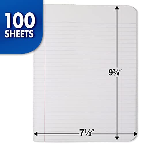 Mead Composition Notebook, 3 Pack, College Ruled Paper, 7-1/2" x 9-3/4", 100 Sheets per Comp Book, Black Marble (38111) - Image 2