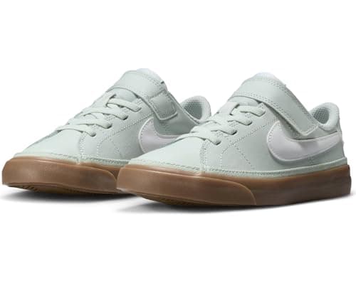 Nike Kids Kid's Court Legacy (Little Kid) Light Silver/White/Gum Dark Brown 13.5 Medium - Image 2
