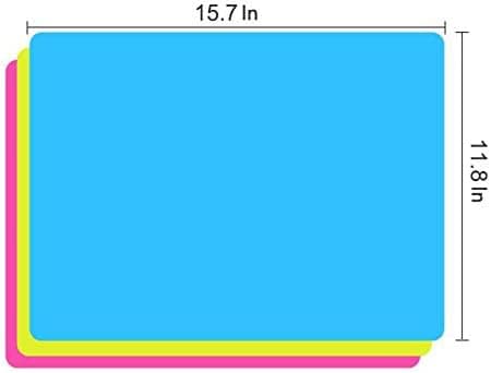 3 Pack Silicone mat Large Silicone Sheets for Crafts, Liquid, Resin Jewelry Casting Molds Mat, Silicone Placemat 15.7” x 11.8” (Blue & Rose Red & Green) - Image 4